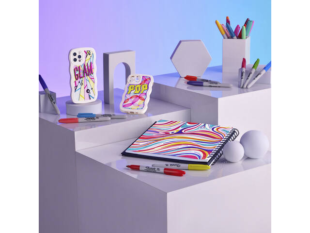 Viltstift Sharpie Glampop F 24st assorti
