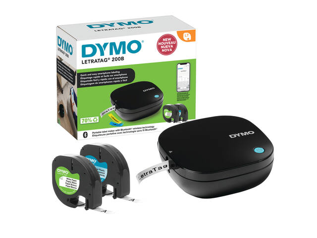 Labelprinter Dymo LetraTag 200B 12mm zwart promo
