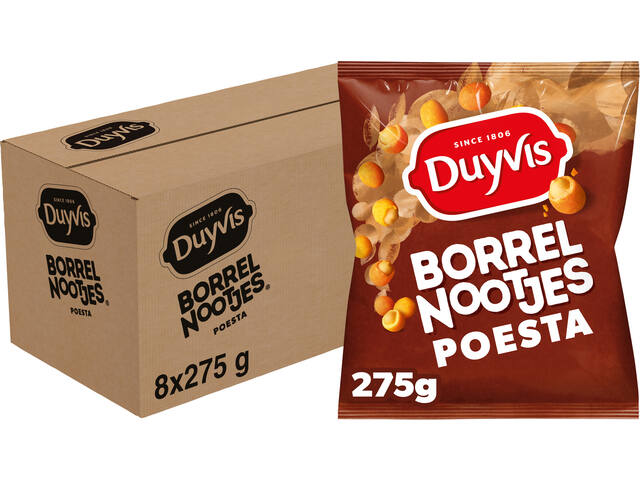 Borrelnootjes Duyvis poesta zak 275gr
