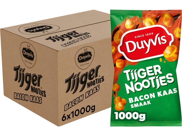 Tijgernootjes Duyvis  bacon kaas zak 1kg