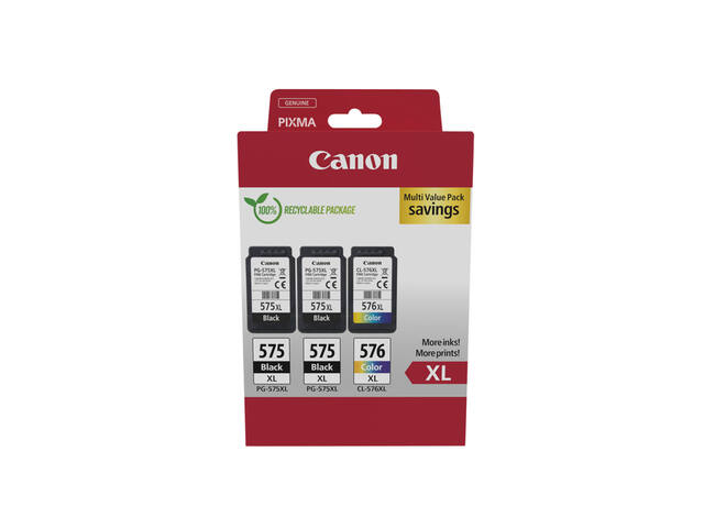 Inktcartridge Canon PG-575XL+ CL-576XL 2x zw+kleur