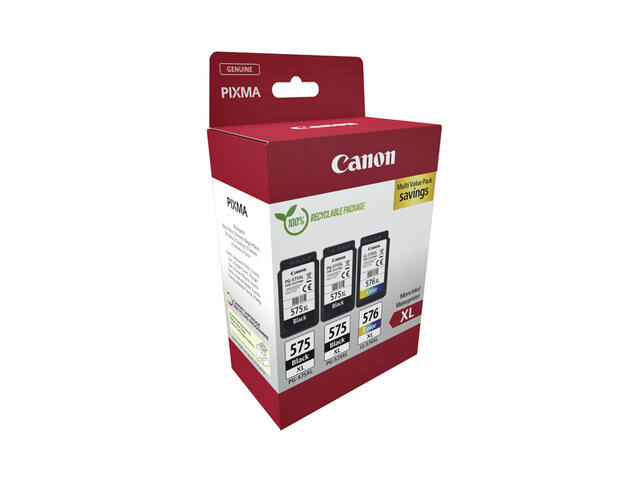Inktcartridge Canon PG-575XL+ CL-576XL 2x zw+kleur