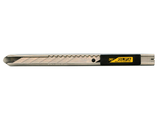 Snijmes Olfa SAC1 9mm met metalen houder