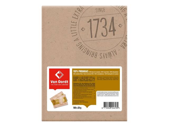 Pindakaas van Oordt 100 procent 100x20gr