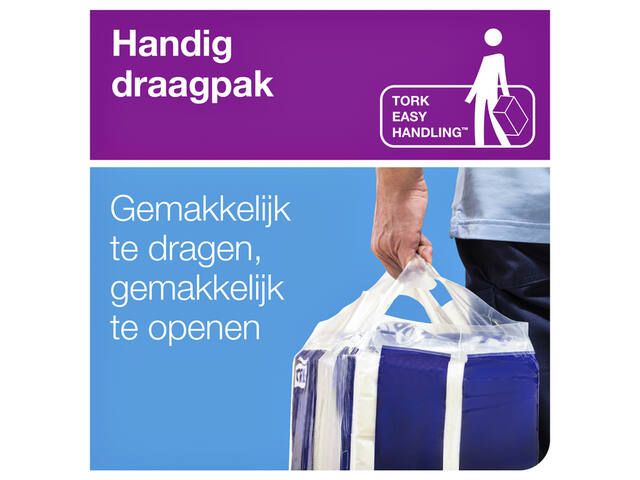 Handdoek Tork H2 Advanced 2laags 212x340mm wit
