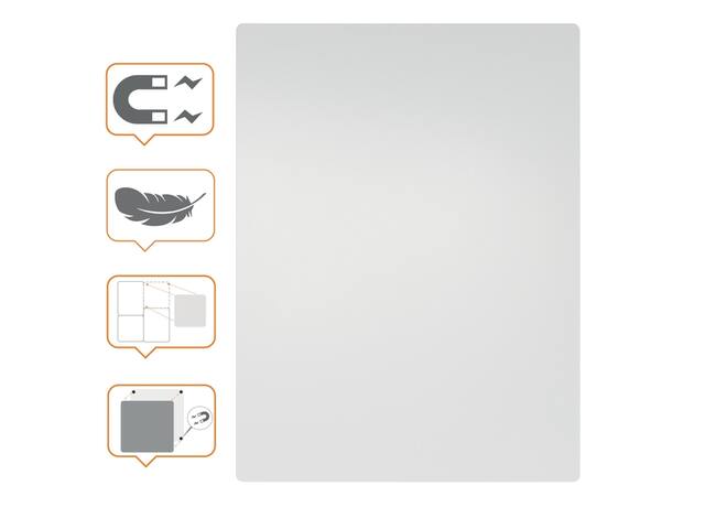 Whiteboard Nobo frameloos modulair 60x45cm