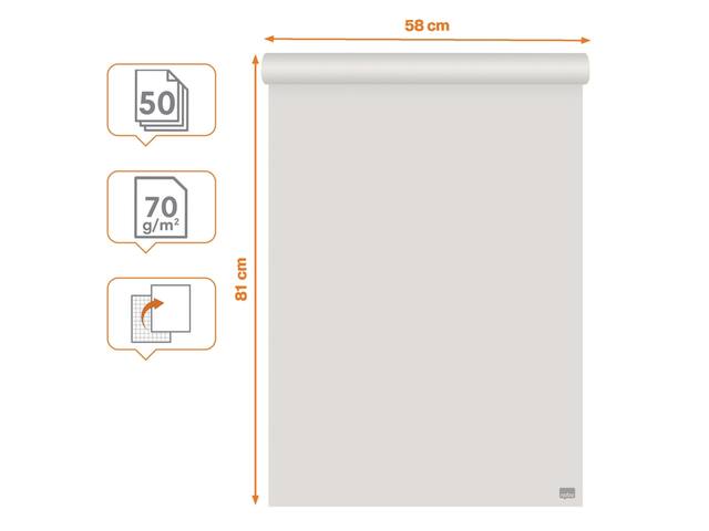 Flipoverpapier Nobo gerecycled 58x81cm rol