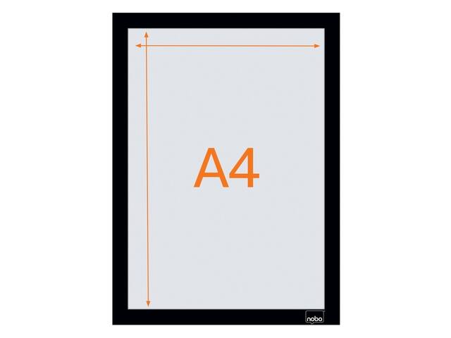 Infokader Nobo zelfklevend A4 zwart