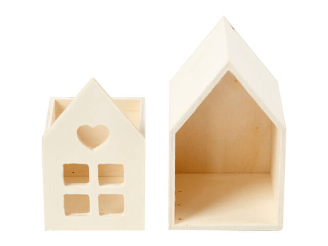Huis met lade Creativ Company 10.8x6.8 cm hout