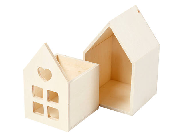 Huis met lade Creativ Company 10.8x6.8 cm hout