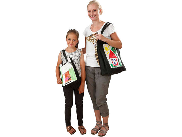 Tas Crea Comp 42x34x12cm plastic voorkant zwart