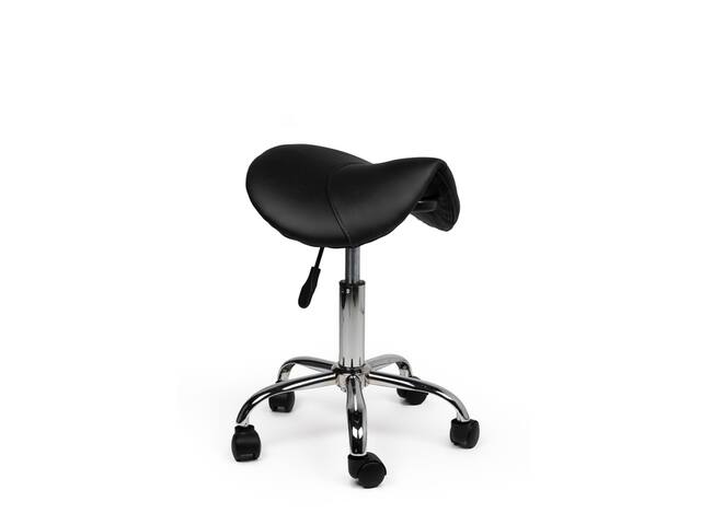 Zadelkruk Office laag harde wielen zw
