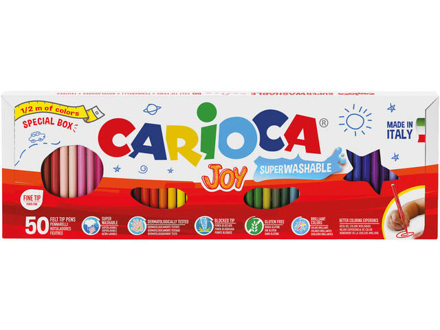 Viltstift Carioca Joy set a 50 kleuren