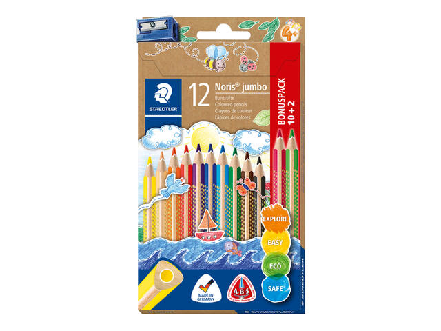 STAEDTLER Noris jumbo kleurpotlood 10 + 2 gratis