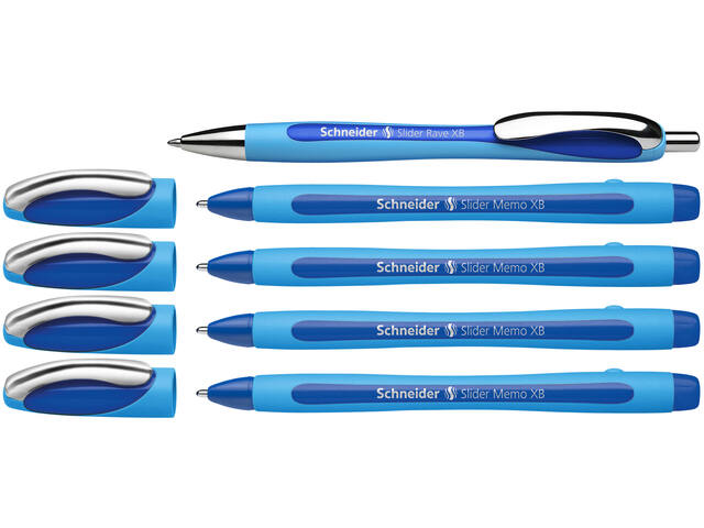 Balpen Schneider Memo XB blauw en gratis Slider