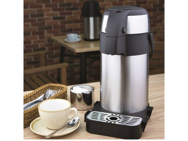 Thermoskan Olympia met pomp 2.5 liter rvs