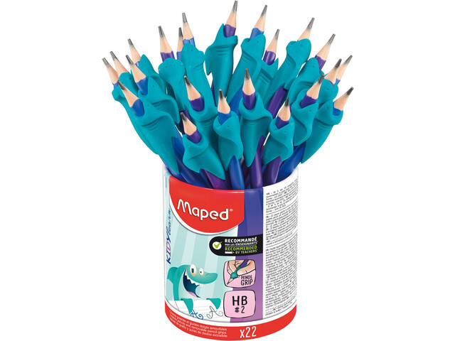Potlood Maped Kidy Learn met vingerhulp blauw