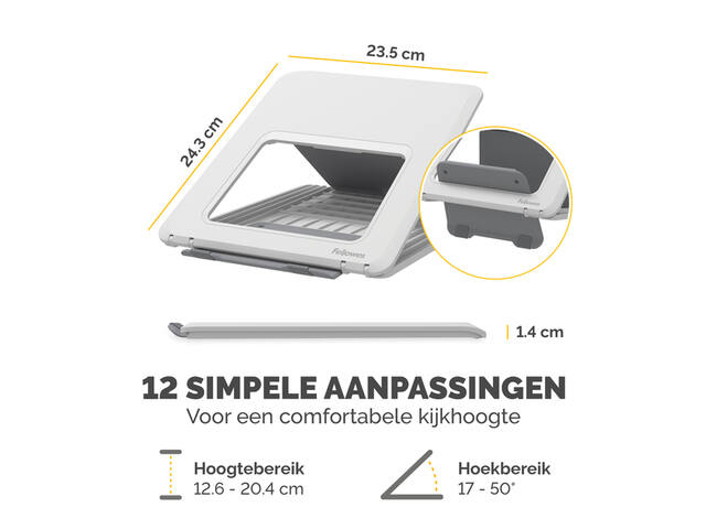 Laptopstandaard Fellowes Breyta wit