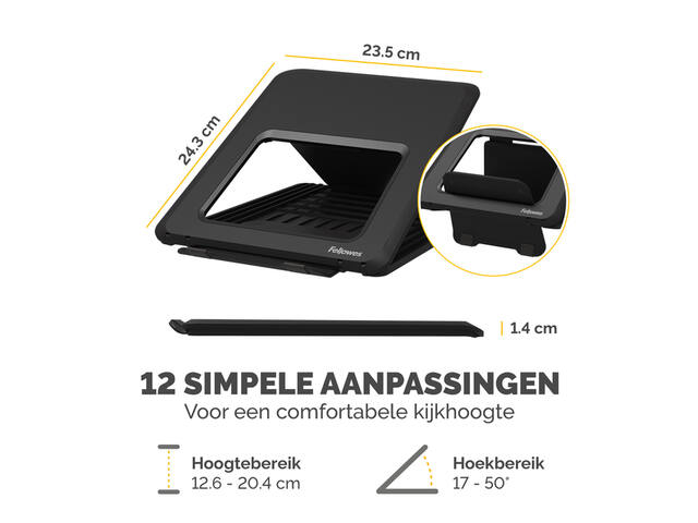 Laptopstandaard Fellowes Breyta zwart