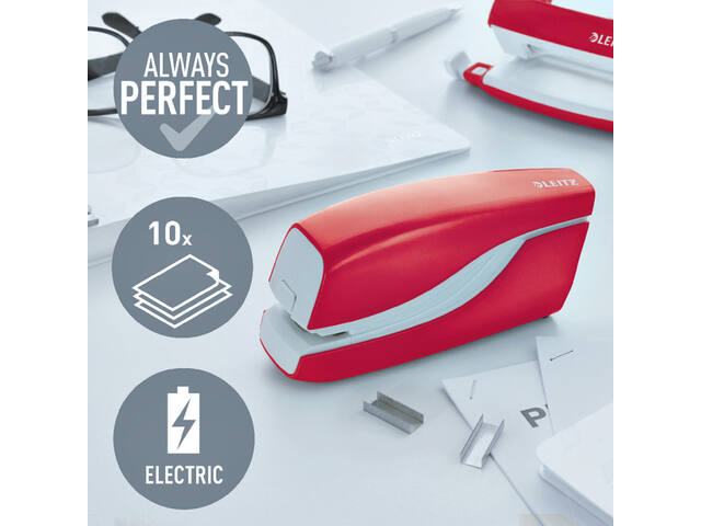 Nietmachine Leitz Nexxt WOW  contactloos vel rood