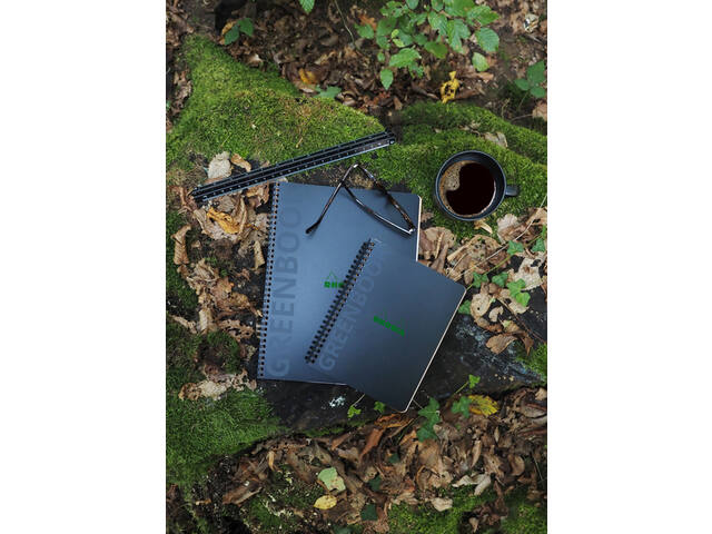 Notbk Rhodia Greenbook A5 lijn 6-g 180 pag zwart