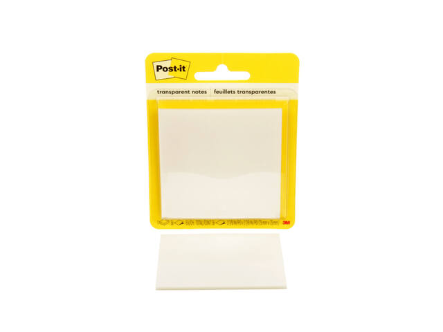 Memoblok 3M Post-it 73x73mm Transparant