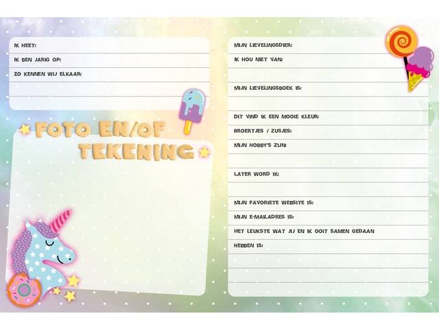 Vriendenboek Interstat Unicorn