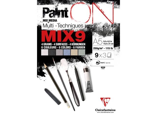 Mix Media Papier CF A5 Paint On 27vel 250gram ass