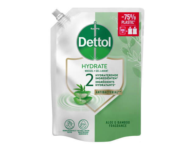 Handzeep Dettol Hydrat Aloe Vera antib 500ml refil