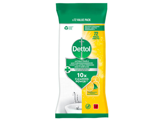 Reinigingsdoekjes Dettol antibact Citrus 72st