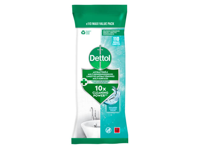 Reinigingsdoekjes Dettol antibact Ocean 110st