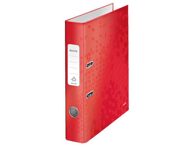 Ordner Leitz WOW 180 gelamineerd 50mm A4 rood