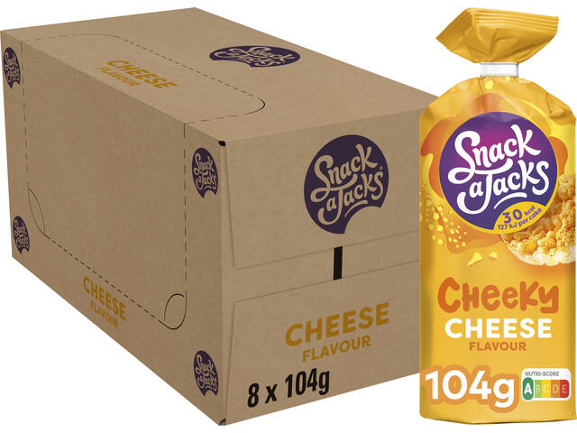 Rijstwafel Snack-a-Jacks cheese pak 104 gram