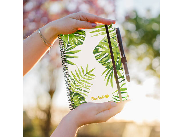 Notitieboek Bambook Tropical A5 lijn 40pag uitwisb