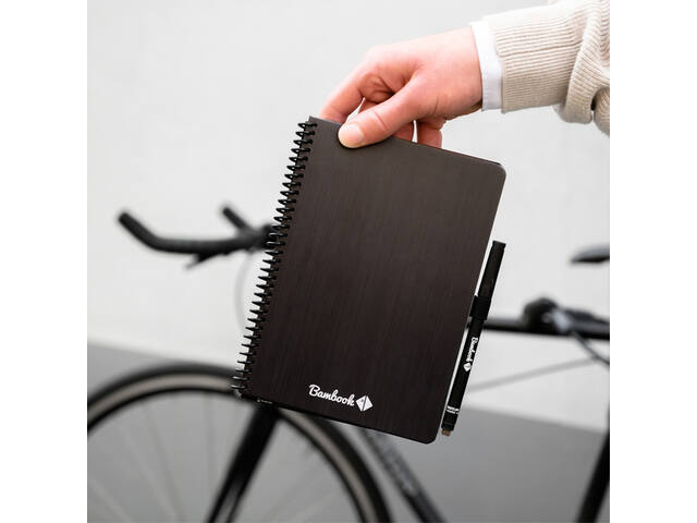 Notitieboek Bambook zwart A5 lijn 40pag uitwisb