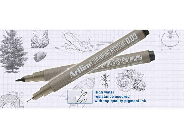 Fineliner Artline technisch 0.03mm zwart