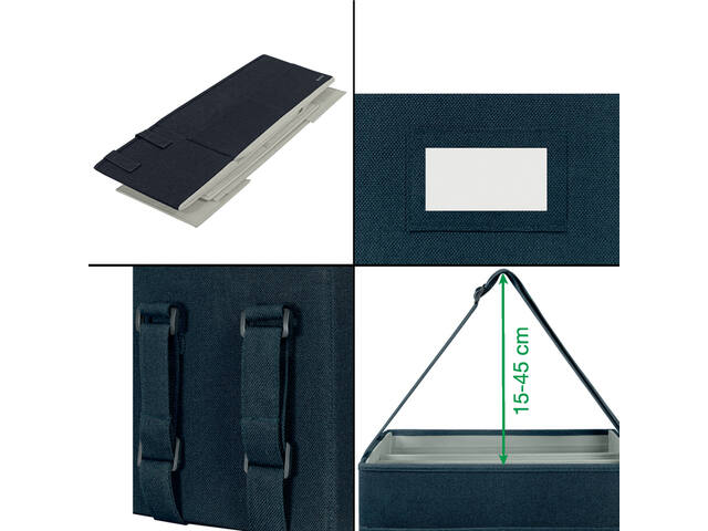 Opbergtas Leitz gestoffeerd 200x210x355mm gr