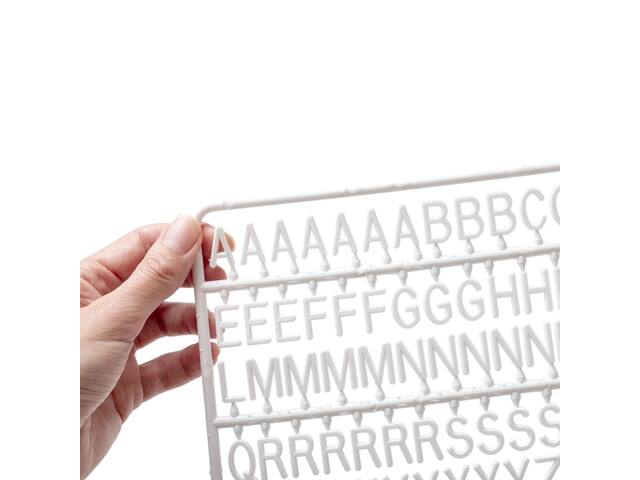 Letter set IEZZY voor letterbord 2x150 wit