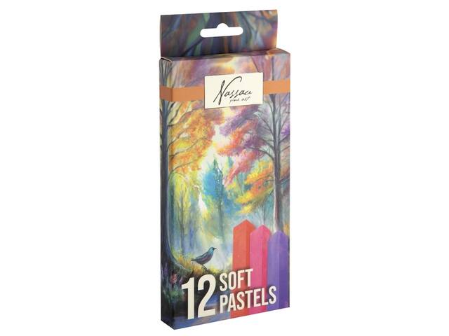 Pastelkrijt Nassau fine art zacht 12 stuks assorti