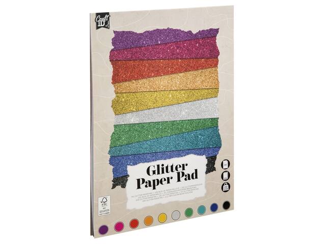 Hobbykarton glitter CarftID 24x34cm 180gr 10v 10kl