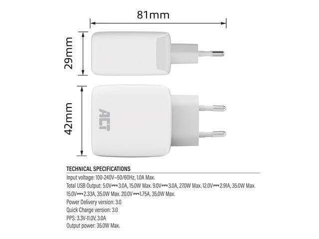 35w lader 1-poort usb c pps