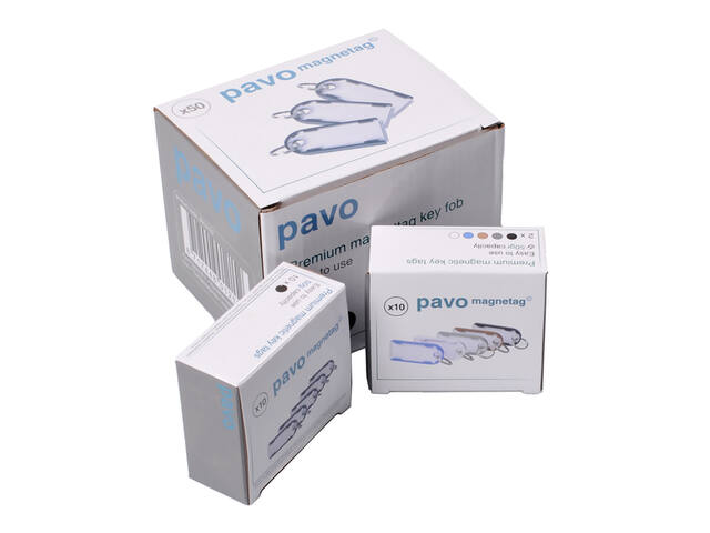 Sleutellabel Pavo magnetisch zwart 10st