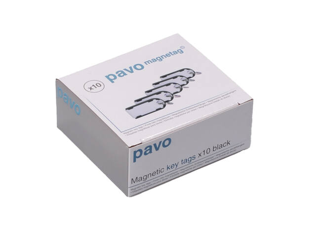 Sleutellabel Pavo magnetisch zwart 10st