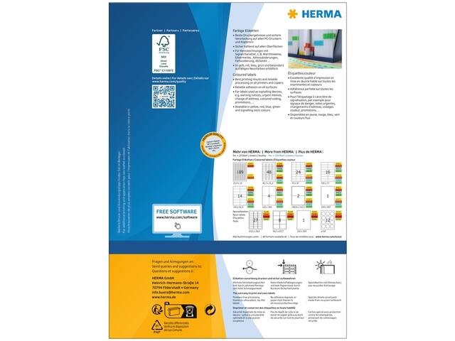 Etiket HERMA 4409 70x37mm groen 2400st
