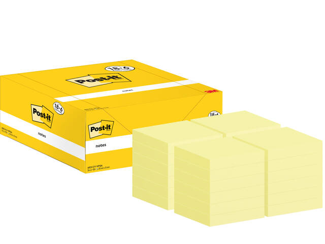 Memoblok 3M Post-it 653-CY 38x51mm geel