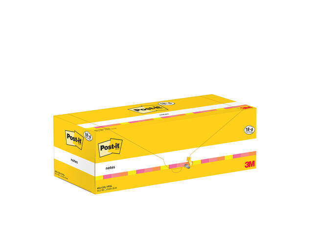 Memoblok 3M Post-it 654-COL 76x76mm kleur ass