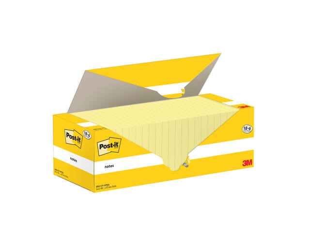 Memoblok 3M Post-it 655-CY 76x127mm geel
