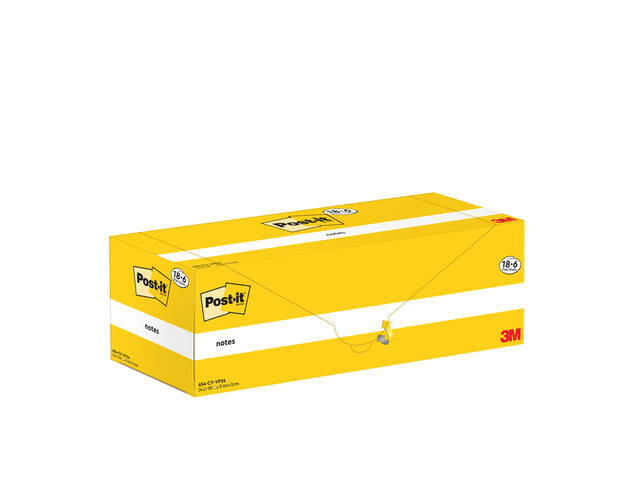 Memoblok 3M Post-it 654-CY 76x76mm geel