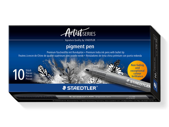 Fijnschrijver pigment pen intens zwart