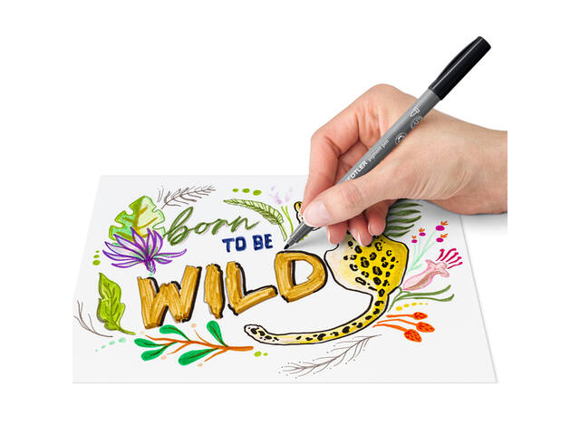 Fijnschrijver pigment pen intens zwart